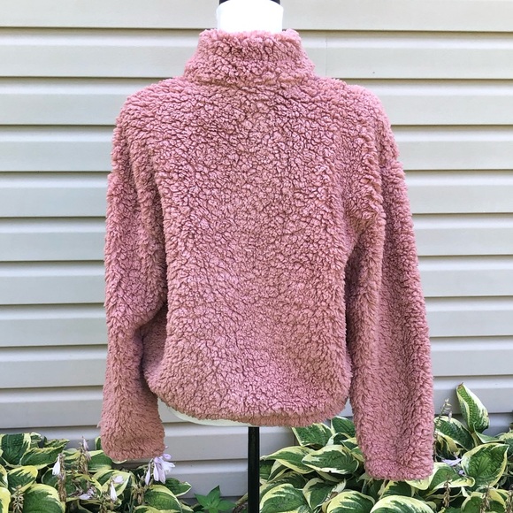 NWT Wild Fable Quarter Zip Pullover Sherpa Jacket - Picture 7 of 8